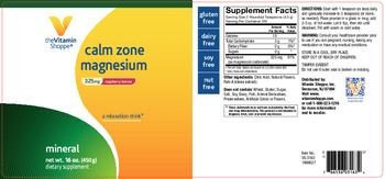 The Vitamin Shoppe Calm Zone Magnesium 325 mg Raspberry Lemon - supplement