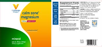 The Vitamin Shoppe Calm Zone Magnesium 325 mg Raspberry Lemon - supplement