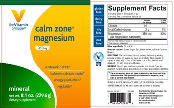 The Vitamin Shoppe Calm Zone Magnesium 350 mg - supplement