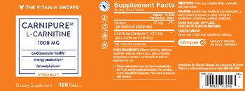 The Vitamin Shoppe Carnipure L-Carnitine 1000 mg - supplement