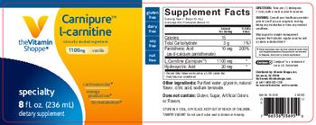 The Vitamin Shoppe Carnipure L-Carnitine 1100 mg Vanilla - supplement
