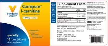 The Vitamin Shoppe Carnipure L-Carnitine 1100 mg Vanilla - supplement