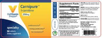 The Vitamin Shoppe Carnipure L-Carnitine 250 mg - supplement