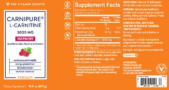 The Vitamin Shoppe Carnipure L-Carnitine 3000 mg Raspberry - supplement