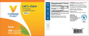 The Vitamin Shoppe Cat?s Claw 500 mg - supplement