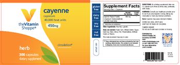 The Vitamin Shoppe Cayenne 450 mg - supplement