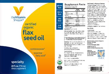 The Vitamin Shoppe Certified Organic Flax Seed Oil - supplement