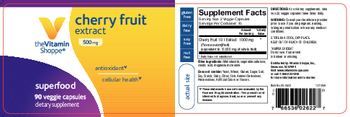 The Vitamin Shoppe Cherry Fruit Extract 500 mg - supplement