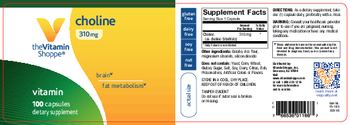 The Vitamin Shoppe Choline 310 mg - supplement