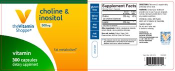 The Vitamin Shoppe Choline & Inositol 500 mg - supplement