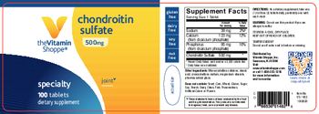 The Vitamin Shoppe Chondroitin Sulfate 500 mg - supplement