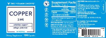 The Vitamin Shoppe Copper 2 mg - supplement