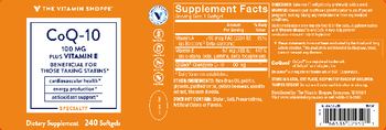 The Vitamin Shoppe CoQ-10 100 mg Plus Vitamin E - supplement