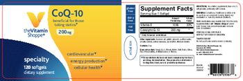The Vitamin Shoppe CoQ-10 200 mg - supplement