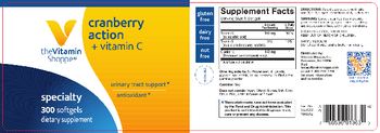 The Vitamin Shoppe Cranberry Action + Vitamin C - supplement