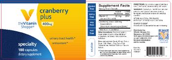 The Vitamin Shoppe Cranberry Plus 400 mg - supplement