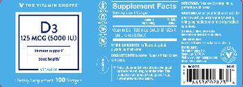 The Vitamin Shoppe D3 125 mcg (5000 IU) - supplement