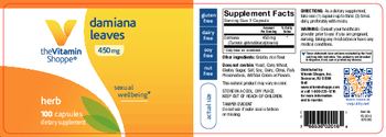 The Vitamin Shoppe Damiana Leaves 450 mg - supplement