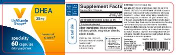 The Vitamin Shoppe DHEA 25 mg - supplement