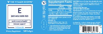 The Vitamin Shoppe E 268 mg (400 IU) - supplement
