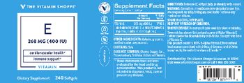 The Vitamin Shoppe E 268 mg (400 IU) - supplement