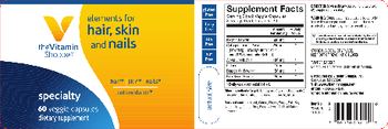 The Vitamin Shoppe Elements For Hair, Skin And Nails - supplement