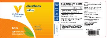The Vitamin Shoppe Eleuthero 648 mg - supplement