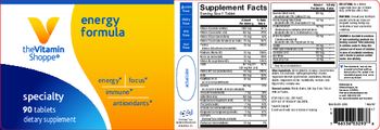The Vitamin Shoppe Energy Formula - supplement