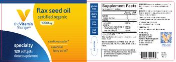The Vitamin Shoppe Flax Seed Oil 1000 mg - supplement