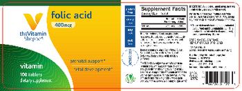 The Vitamin Shoppe Folic Acid 400 mcg - supplement