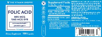 The Vitamin Shoppe Folic Acid 800 mcg - supplement