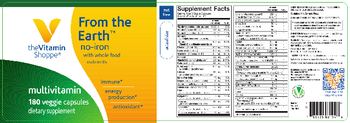 The Vitamin Shoppe From The Earth No-Iron - supplement