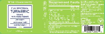 The Vitamin Shoppe Full Spectrum Turmeric 550 mg with Turmerones - supplement