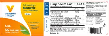 The Vitamin Shoppe Full Spectrum Turmeric with Turmerones 400 mg - supplement