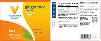 The Vitamin Shoppe Ginger Root 550 mg - supplement