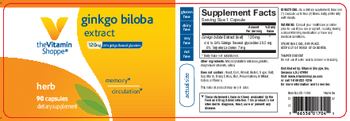 The Vitamin Shoppe Ginkgo Biloba Extract 120 mg - supplement