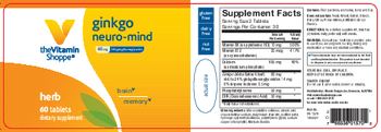 The Vitamin Shoppe Ginkgo Neuro-Mind 60 mg - supplement