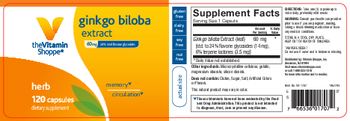 The Vitamin Shoppe Ginko Biloba Extract 60 mg - supplement