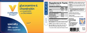 The Vitamin Shoppe Glucosamine & Chondroitin With Quercetin And Bromelain - supplement