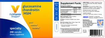 The Vitamin Shoppe Glucosamine Chondroitin MSM - supplement