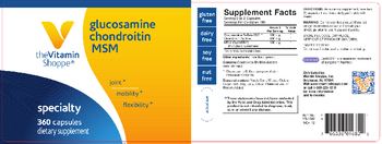 The Vitamin Shoppe Glucosamine Chondroitin MSM - supplement