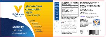 The Vitamin Shoppe Glucosamine Chondroitin MSM Triple Strength - supplement