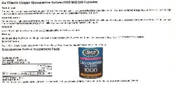 The Vitamin Shoppe Glucosamine Sulfate 1000 - supplement