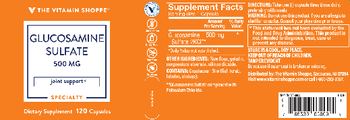 The Vitamin Shoppe Glucosamine Sulfate 500 mg - supplement