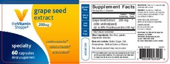 The Vitamin Shoppe Grape Seed Extract 200 mg - supplement