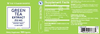 The Vitamin Shoppe Green Tea Extract 250 mg - supplement
