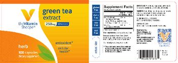 The Vitamin Shoppe Green Tea Extract 250 mg - supplement