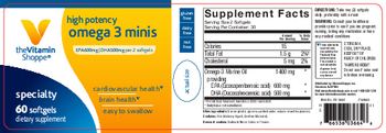 The Vitamin Shoppe High Potency Omega 3 Minis - supplement