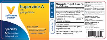 The Vitamin Shoppe Huperzine A with Ginkgo Biloba - supplement