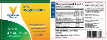 The Vitamin Shoppe Ionic Magnesium - supplement
